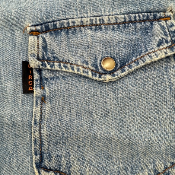 Vintage Circa USA Denim Western Snap Shirt Sleeveless Western Style Small - Picture 6 of 15